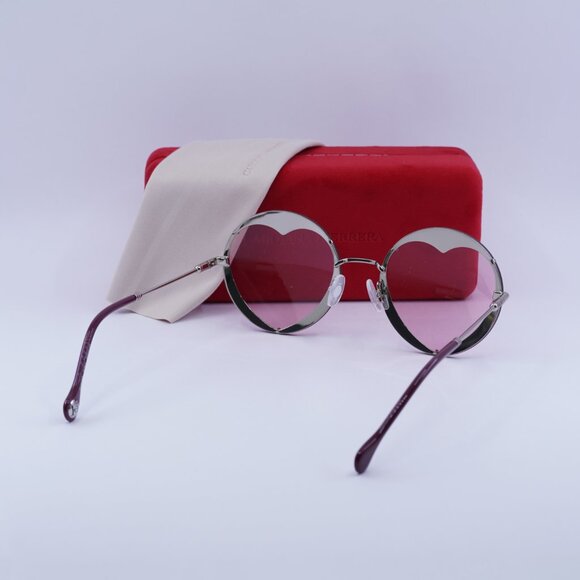 ?️ New Carolina Herrera CH0013/S 0EYR U1 Sunglasses - Gold Frame, Red Lenses main image 7
